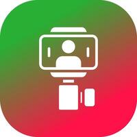 Selfie Stick Creative Icon Design vector
