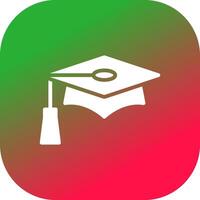 Graduation Cap Creative Icon Design vector