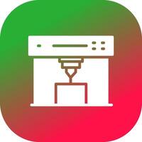 3d Printer Creative Icon Design vector