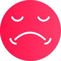 Sad Creative Icon Design vector