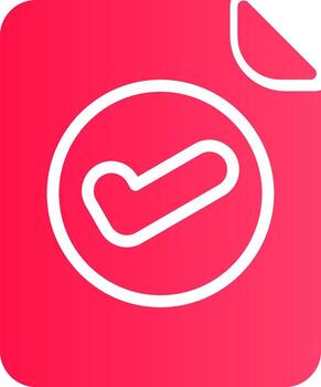 Valid Document Creative Icon Design vector