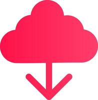 Cloud Download Creative Icon Design vector