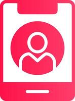 Glyph pink Gradient vector