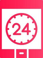 24 Hour Service Creative Icon Design vector