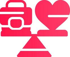 Glyph pink Gradient vector