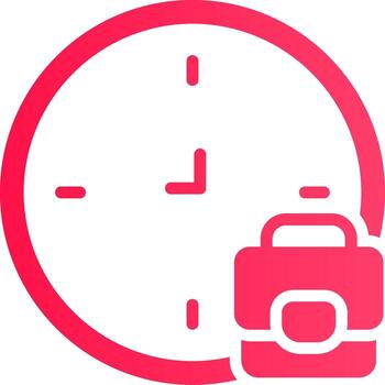 Work Time Boundaries Creative Icon Design vector
