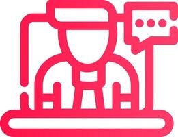 Online Interview Creative Icon Design vector