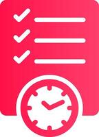 Glyph pink Gradient vector