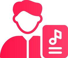 Glyph pink Gradient vector