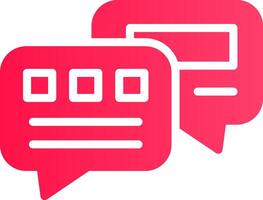 Chat Bubble Creative Icon Design vector