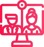 Online Interview Creative Icon Design vector