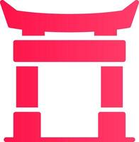 Torii Gate Creative Icon Design vector