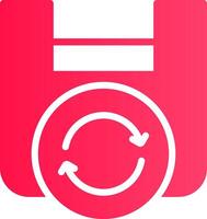 Glyph pink Gradient vector