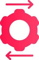 Glyph pink Gradient vector