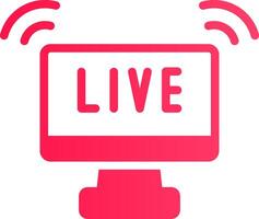 Live Streaming Creative Icon Design vector