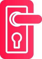 Door Lock Creative Icon Design vector