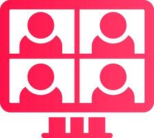Glyph pink Gradient vector