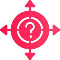 Glyph pink Gradient vector