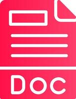 Doc File Format Creative Icon Design vector