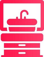 Glyph pink Gradient vector