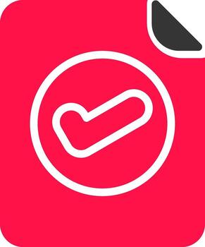 Valid Document Creative Icon Design vector