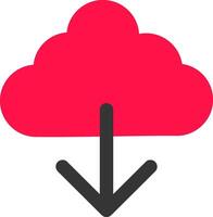 Cloud Download Creative Icon Design vector