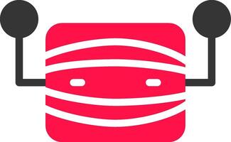Glyph Red and Yellow Gradient vector