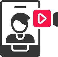 Video Chat Creative Icon Design vector