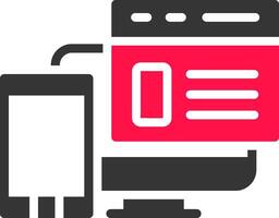 Responsive Website Creative Icon Design vector