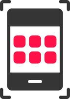 Glyph Red and Yellow Gradient vector