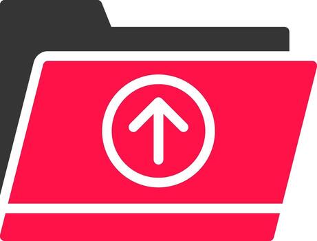 Upload Folder Creative Icon Design vector