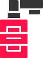 Glyph Red and Yellow Gradient vector