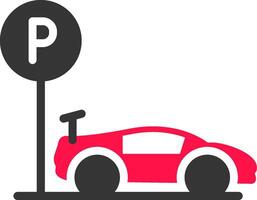 Parking Area Creative Icon Design vector