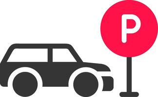 Taxi Parking Creative Icon Design vector