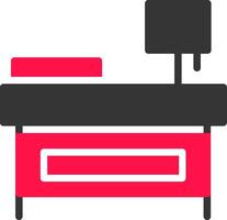 Bedside Table Creative Icon Design vector