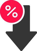 Decrease Creative Icon Design vector