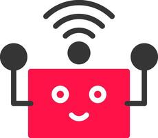 Robot Assistant Creative Icon Design vector