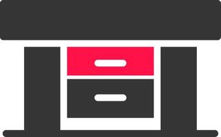 Glyph Red and Yellow Gradient vector