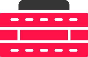 Glyph Red and Yellow Gradient vector