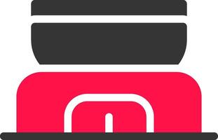 Glyph Red and Yellow Gradient vector