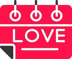 Love Calendar Creative Icon Design vector