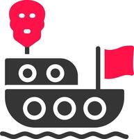 diseño de icono creativo de barco pirata vector