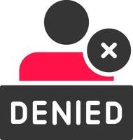 Denied Creative Icon Design vector