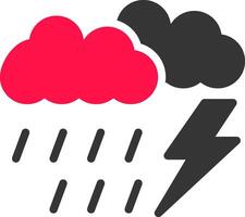 Thunderstorm Creative Icon Design vector