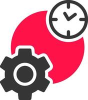 trabajo hora creativo icono diseño vector