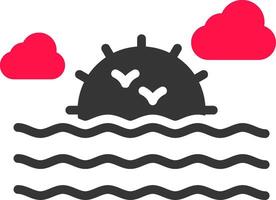 Sea Landscape Creative Icon Design vector