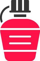 Glyph Red and Yellow Gradient vector