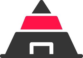 Pyramid Creative Icon Design vector