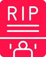 Obituary Creative Icon Design vector