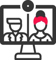 Online Interview Creative Icon Design vector